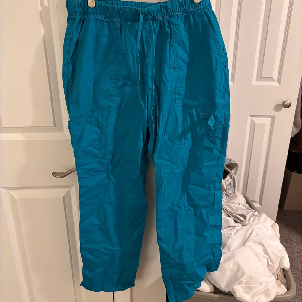 Teal scrub pants